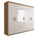 Guarda-Roupa Casal Capela 6 Portas 2 Gavetas Marrocos/Off White - Panorama Móveis