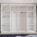 Guarda-Roupa Casal Ela e Ele 8 Portas 8 Prateleiras Malbec Branco Fosco - Panorama Móveis