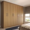Guarda-Roupa Casal Ela e Ele 8 Portas 8 Prateleiras Marrom - Panorama Móveis