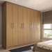 Guarda-Roupa Casal Ela e Ele 8 Portas 8 Prateleiras Marrom - Panorama Móveis