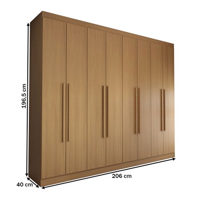 Guarda-Roupa Casal Ela e Ele 8 Portas 8 Prateleiras Cinamomo - Panorama Móveis