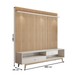 Rack com Painel para TV Até 75 Polegadas Cinema com Led 2 Gavetas Cinamomo/Off White - Panorama Móveis