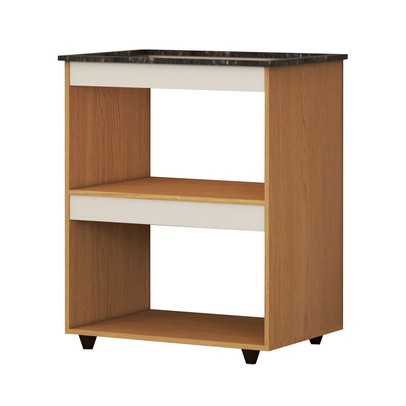 Armário de Cozinha para Cooktop São Paulo Nature/Off White - Panorama Móveis