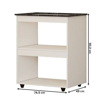 Armário de Cozinha para Cooktop São Paulo Branco - Panorama Móveis