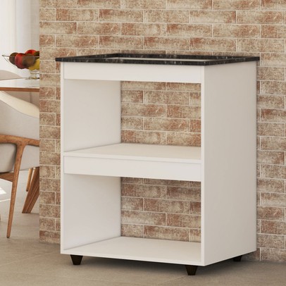 Armário de Cozinha para Cooktop São Paulo Branco - Panorama Móveis