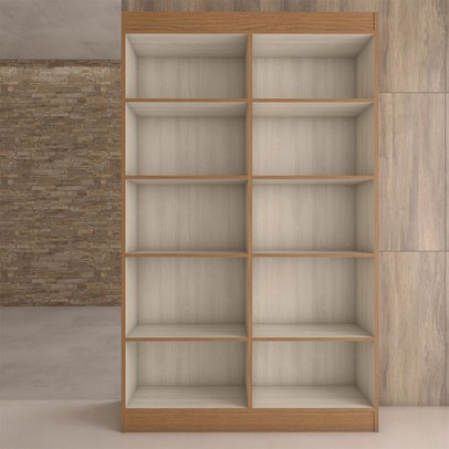 Sapateira Multiuso 20 Pares Sapato 4 Portas 8 Prateleiras Off White/Nogueira - Panorama Móveis