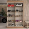Sapateira Multiuso 20 Pares Sapato 4 Portas 8 Prateleiras Off White/Nogueira - Panorama Móveis