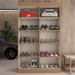 Sapateira Multiuso 20 Pares Sapato 4 Portas 8 Prateleiras Off White/Nogueira - Panorama Móveis