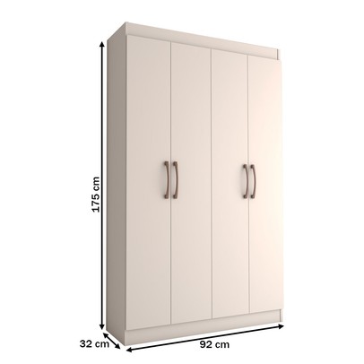 Sapateira Multiuso 20 Pares Sapato 4 Portas 8 Prateleiras Branco - Panorama Móveis