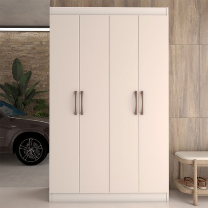 Sapateira Multiuso 20 Pares Sapato 4 Portas 8 Prateleiras Branco - Panorama Móveis