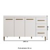 Balcão de Cozinha Completo 3 Portas 3 Gavetas Branco - Panorama Móveis