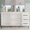 Balcão de Cozinha Completo 3 Portas 3 Gavetas Branco - Panorama Móveis