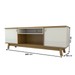 Rack para TV Até 75 Polegadas Retrô 2 Portas Nature/Off White - Panorama Móveis