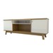 Rack para TV Até 75 Polegadas Retrô 2 Portas Nature/Off White - Panorama Móveis