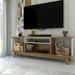 Rack para TV Até 75 Polegadas Retrô 2 Portas Nature/Off White - Panorama Móveis