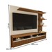Painel para TV Até 65 Polegadas Ripado 2 Portas Freijó/Off White - Panorama Móveis