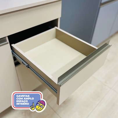 Balcão de Cozinha 120 Cm Line 3 Portas 1 Gaveta Supremo - Kits Paraná