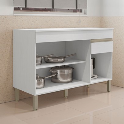 Balcão de Cozinha 120 Cm Line 3 Portas 1 Gaveta Supremo - Kits Paraná