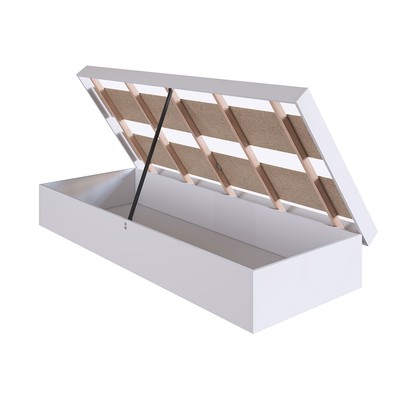 Cama de Solteiro Bogotá com Baú Branco - Art In Móveis