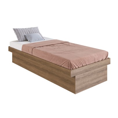 Cama de Solteiro Bogotá com Baú Mel - Art In Móveis