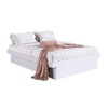 Cama Casal Bogotá com Baú Articulável Branco - Art In Móveis