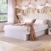 Cama Casal Bogotá com Baú Articulável Branco - Art In Móveis