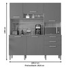 Cozinha Compacta Ferrara 6 Portas 2 Gavetas Freijó/Soft - Kits Paraná