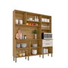 Cozinha Compacta Ferrara 6 Portas 2 Gavetas Freijó/Soft - Kits Paraná