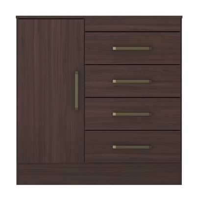 Cômoda Montevidéu 1 Porta 4 Gavetas Café Touch - Demóbile