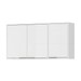 Armário Aéreo de Cozinha 120 Cm Gloria 3 Portas Branco Neve - Mx Móveis