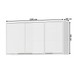 Armário Aéreo de Cozinha 120 Cm Gloria 3 Portas Branco Neve - Mx Móveis