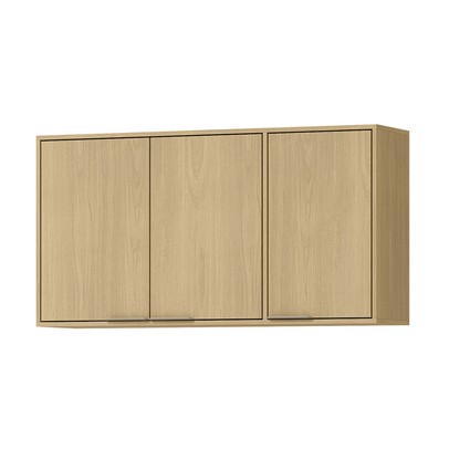 Armário Aéreo de Cozinha 120 Cm Gloria 3 Portas Castanho - Mx Móveis
