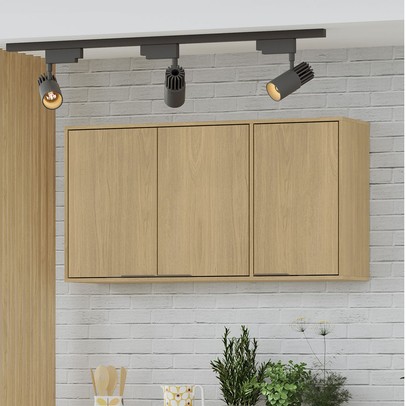 Armário Aéreo de Cozinha 120 Cm Gloria 3 Portas Castanho - Mx Móveis