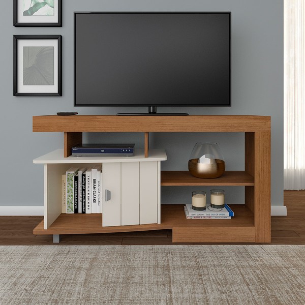 Rack para TV Até 47 Polegadas Royal Cinamomo/Off White - Artely