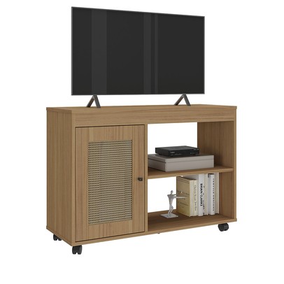 Rack para TV Até 42 Polegadas Rio 1 Porta Carvalho - Pnr Móveis