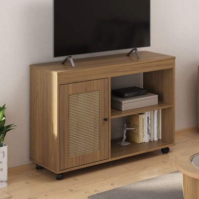 Rack para TV Até 42 Polegadas Rio 1 Porta Carvalho - Pnr Móveis