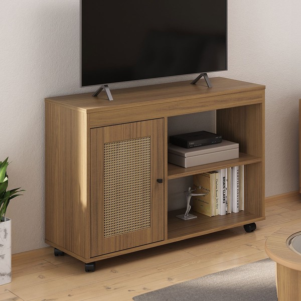 Rack para TV Até 42 Polegadas Rio 1 Porta Carvalho - Pnr Móveis