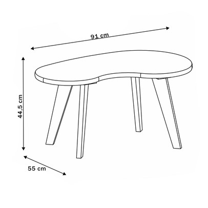 Mesa de Centro Flora 100% Mdf Menta - Pnr Móveis