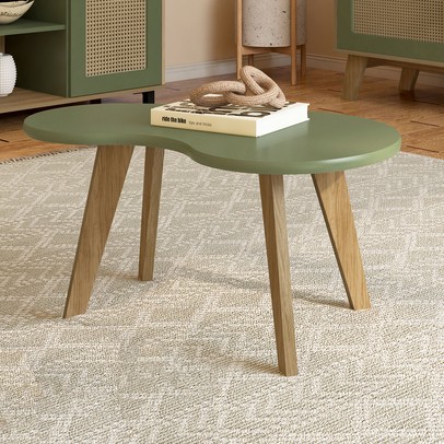 Mesa de Centro Flora 100% Mdf Menta - Pnr Móveis