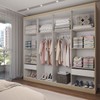 Guarda-Roupa Casal 4 Portas Americano Savana/Branco Fosco - Panorama Móveis