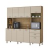Cozinha Compacta Luiza 10 Portas 2 Gavetas Freijó/Vanilla - Panorama Móveis