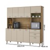 Cozinha Compacta Luiza 10 Portas 2 Gavetas Freijó/Vanilla - Panorama Móveis