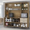 Cozinha Compacta Luiza 10 Portas 2 Gavetas Freijó/Vanilla - Panorama Móveis
