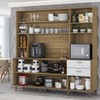 Cozinha Compacta Luiza 10 Portas 2 Gavetas Freijó/Supremo - Panorama Móveis