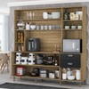Cozinha Compacta Luiza 10 Portas 2 Gavetas Freijó/Nero - Panorama Móveis