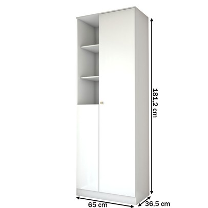 Sapateira Safira 2 Portas 8 Prateleiras Branco - Panorama Móveis