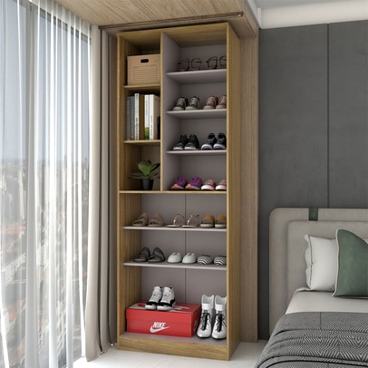 Sapateira Safira 2 Portas 8 Prateleiras Marrocos - Panorama Móveis