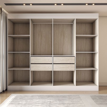 Guarda-Roupa Casal Diplomata 8 Portas 4 Gavetas 100% Mdf Branco - Panorama Móveis