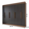 Guarda-Roupa Casal Diplomata 8 Portas 4 Gavetas 100% Mdf Castanho/Preto - Panorama Móveis