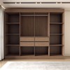 Guarda-Roupa Casal Diplomata 8 Portas 4 Gavetas 100% Mdf Castanho/Preto - Panorama Móveis